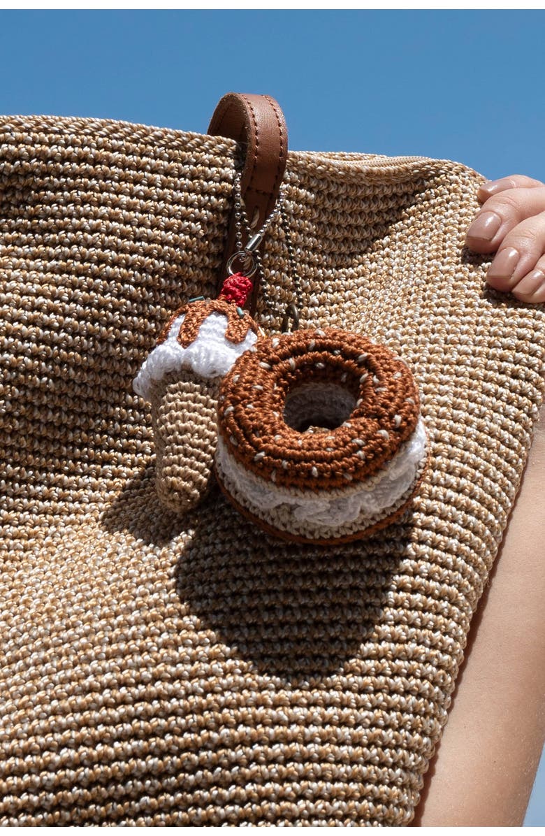 The Sak Yarnicharmz Hand Crochet Dangle - Ice Cream, Alternate, color, Vanilla