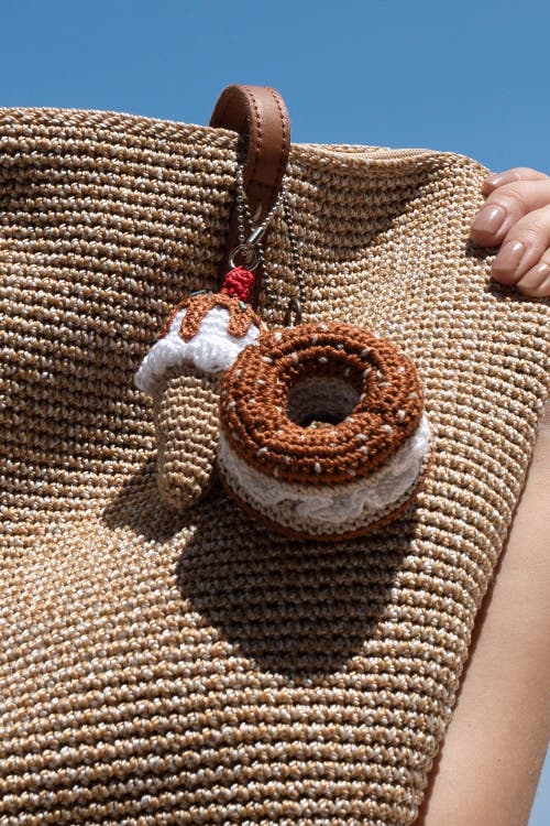 The Sak Yarnicharmz Hand Crochet Dangle In Neutral