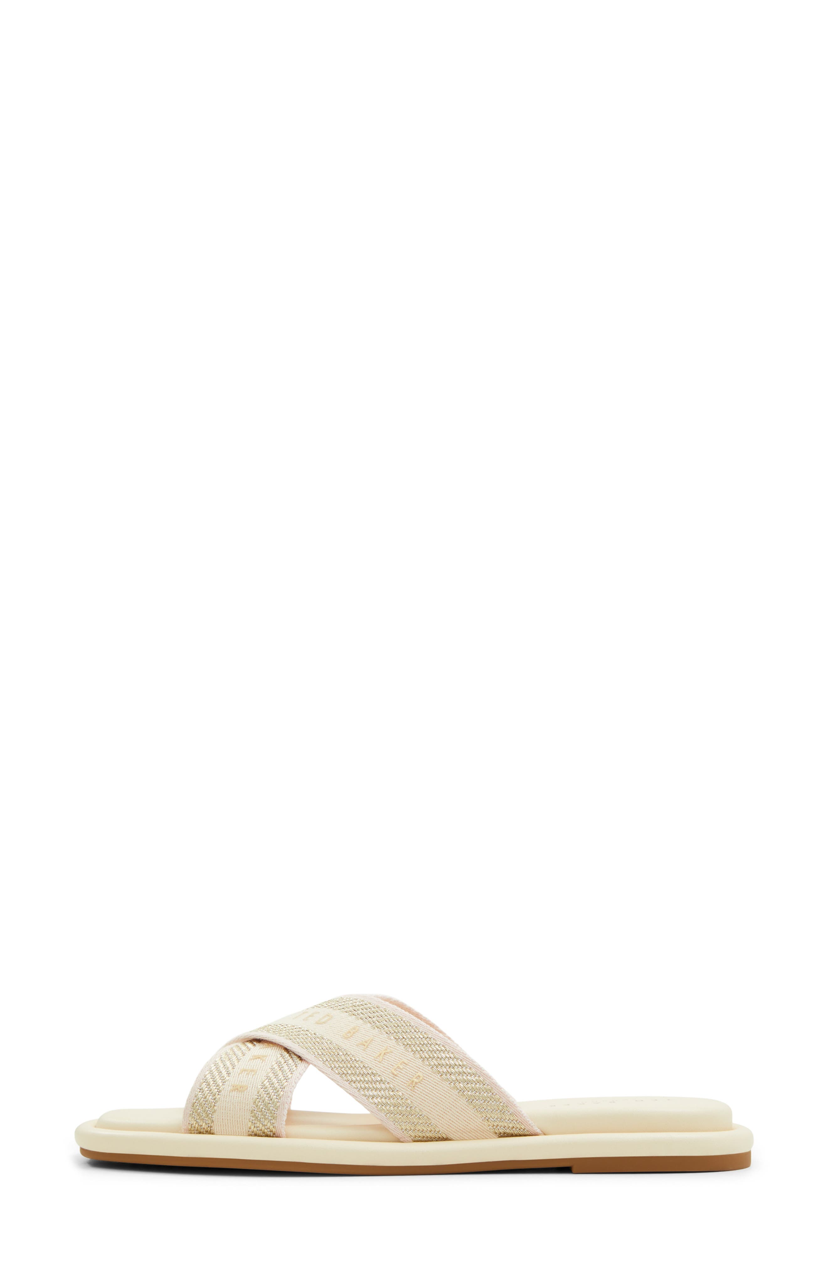 Ashika Icon Slide Sandal, Alternate, color, WHITE