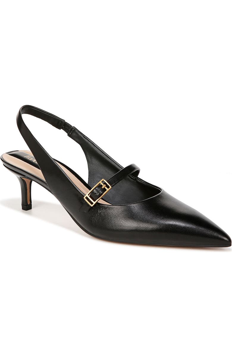 Franco Sarto Khloe Pointed Toe Kitten Heel Pump, Main, color, Black