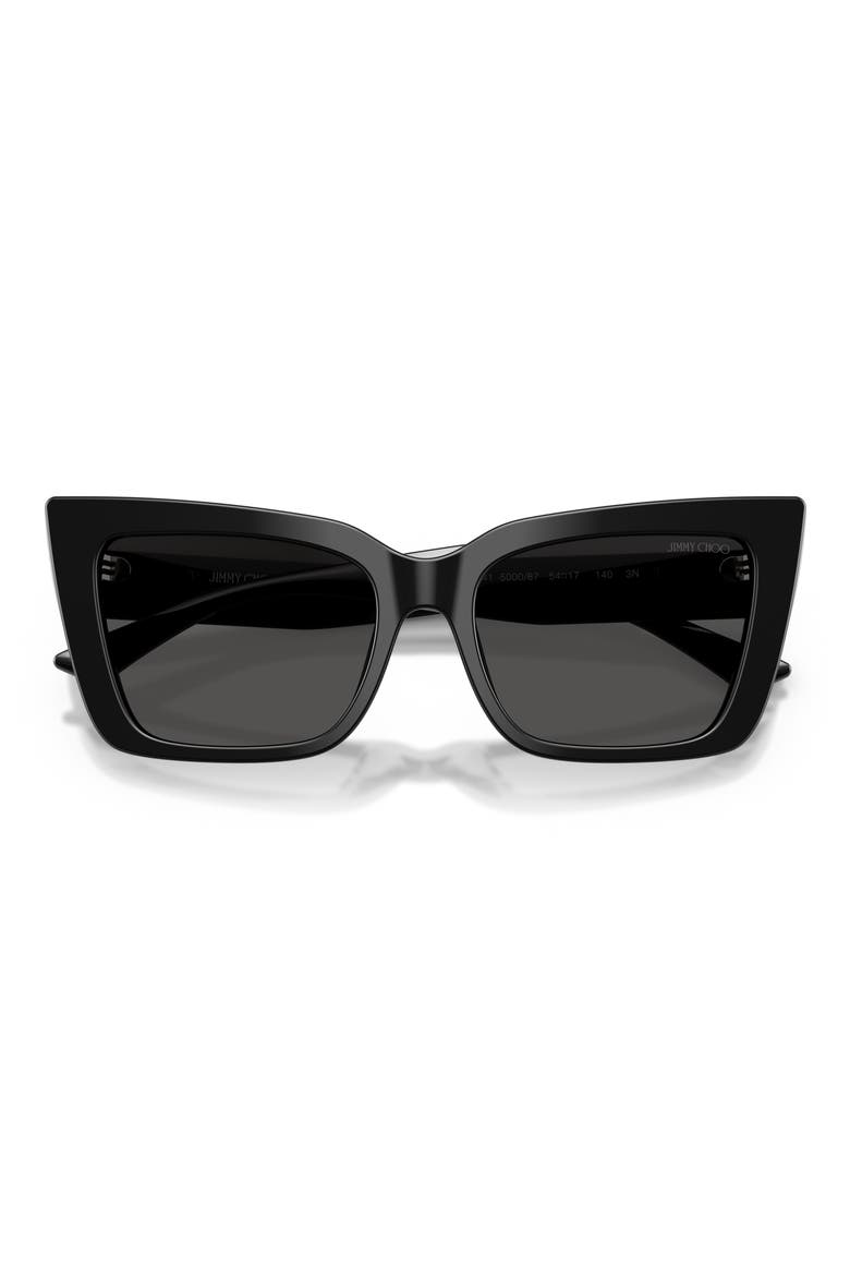 54mm Butterfly Sunglasses, Alternate, color, BLACK/ DARK GREY