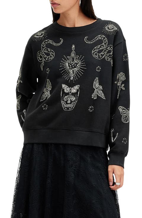 Pippa Beaded Hex Cotton Blend Sweater