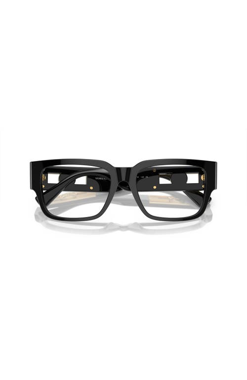 Versace 55mm Square Optical Glasses In Black