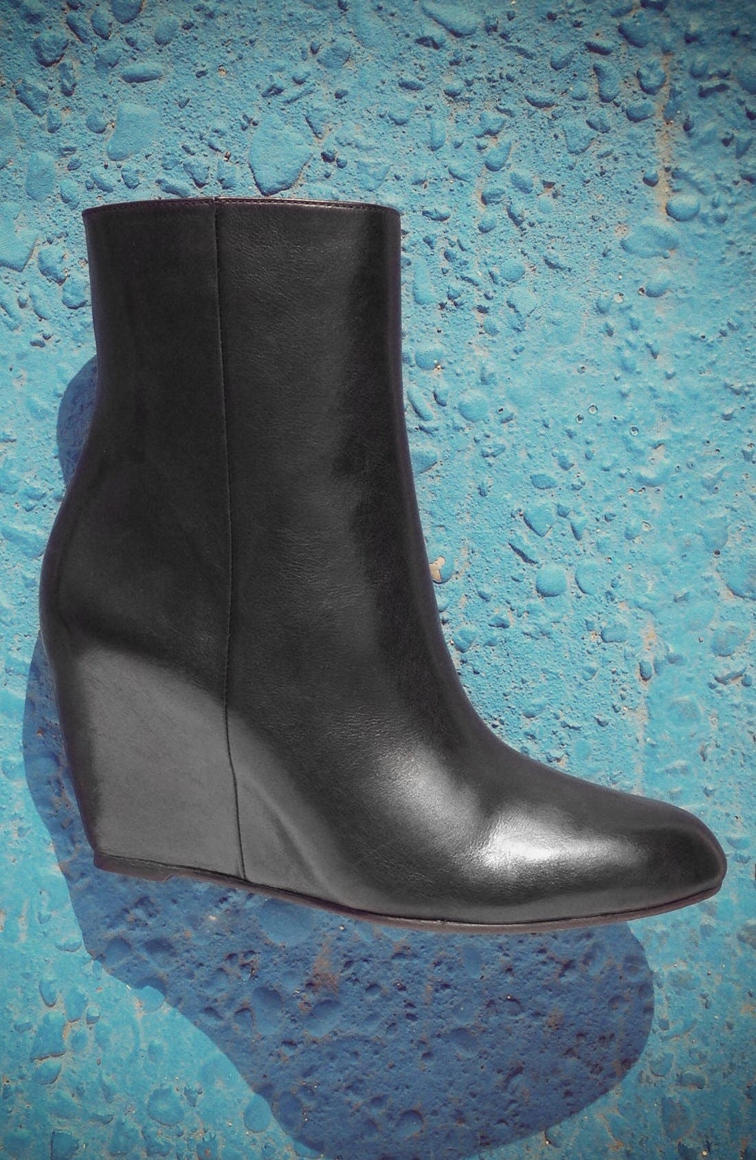 'Abri' Wedge Bootie, Alternate, color, BLACK CALF