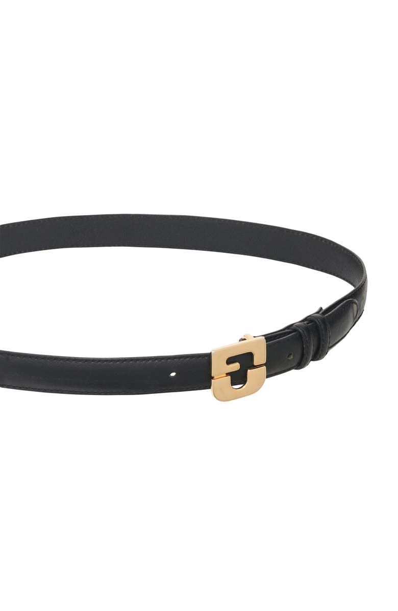 GERARD DAREL Le Lauren Slim Leather Belt, Alternate, color, Black