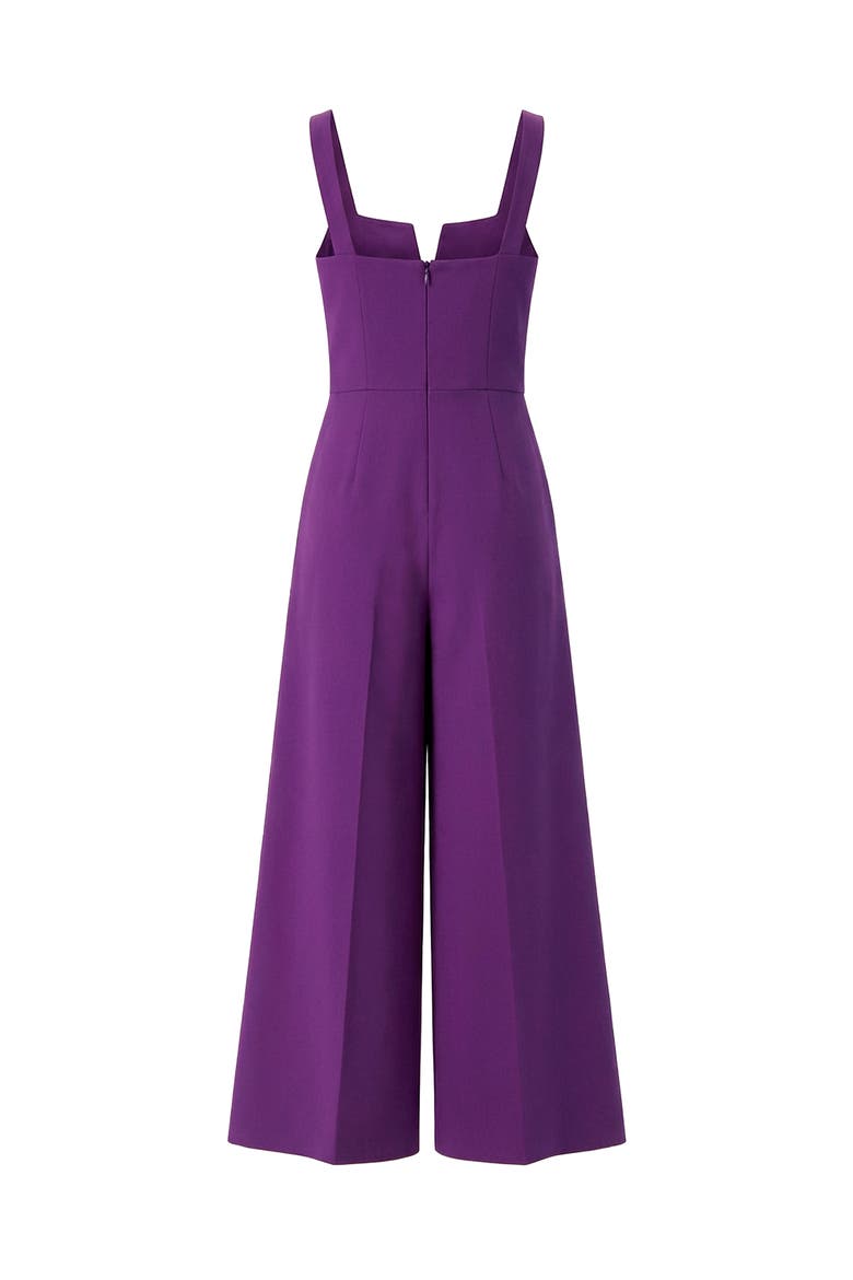 Wide-Leg Jumpsuit with Classic Strap and Squared Neck, Alternate, color, Purple