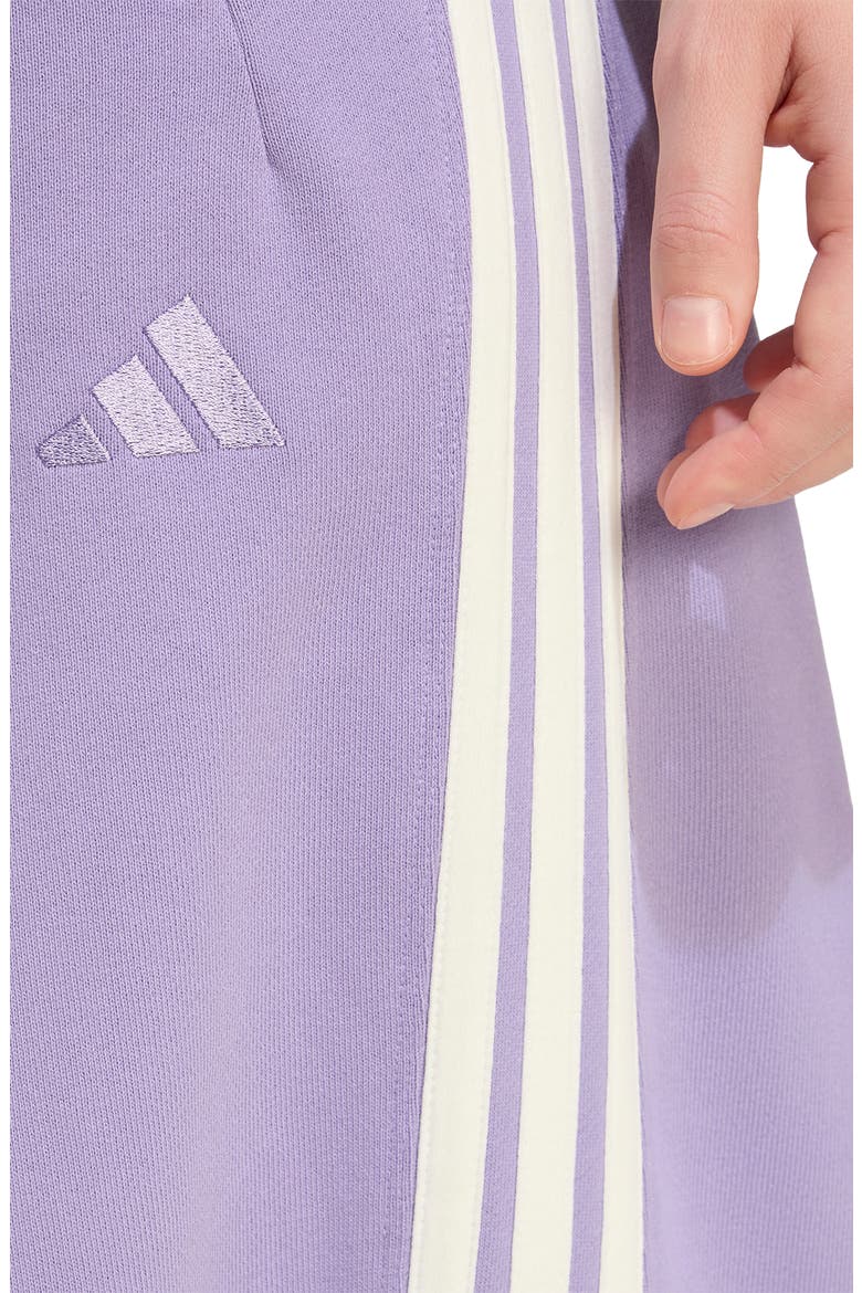 Adicolor Wide Leg 3-Stripes Track Pants, Alternate, color, MAGIC LILAC