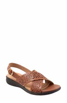 SoftWalk® Tillman Perforated Slingback Sandal
