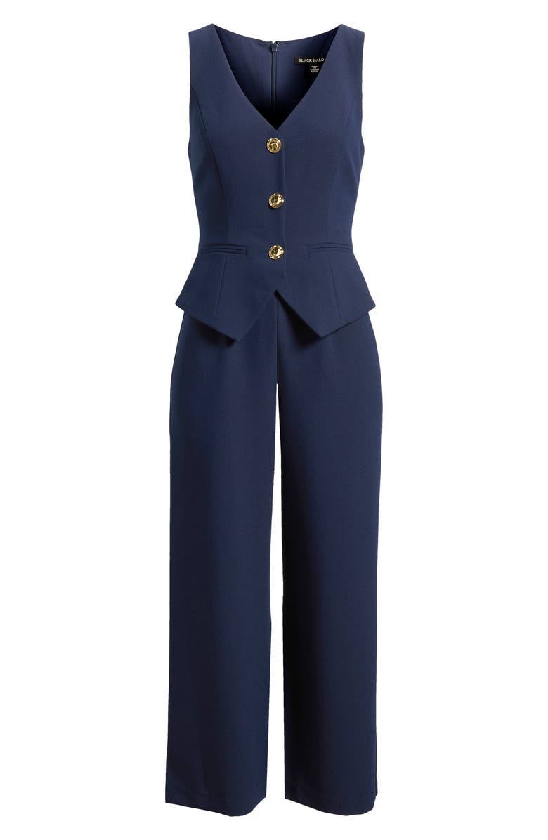 Black Halo Sloane Sleeveless Wide Leg Jumpsuit, Alternate, color, 