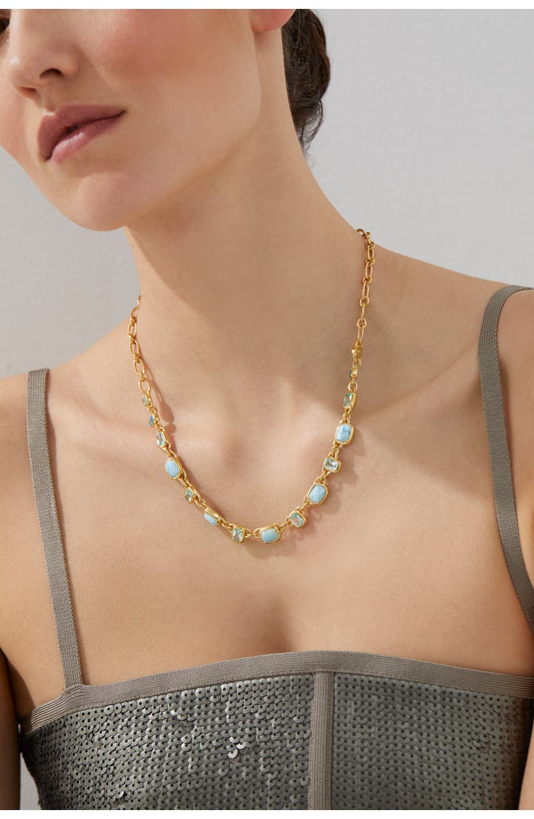 Nadri Cabarete Multi Chain Collar Necklace, Alternate, color, Gold