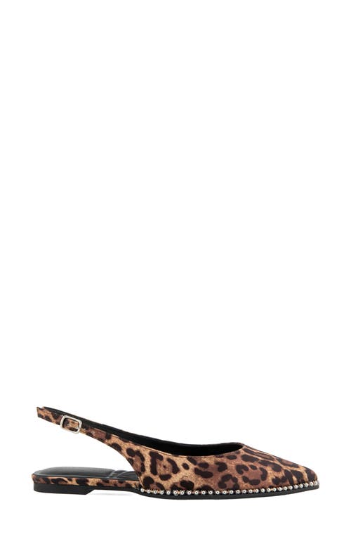 Bcbg Valerie Slingback Pointed Toe Flat In Leopard