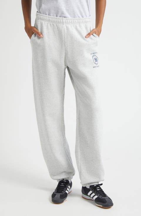 フィットネスボトムス SPORTY  RICH Women Straight Pants CREST SWEATPANTTEAL Green SPORTY RICH Women Straight Pants CREST SWEATPANTTEAL Green