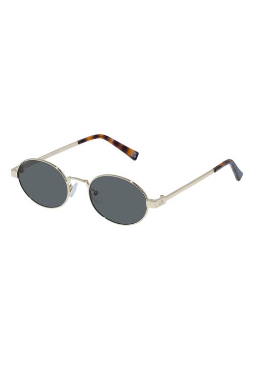 Le Specs Poseidon Deux 52mm Oval Sunglasses In Gold/grey