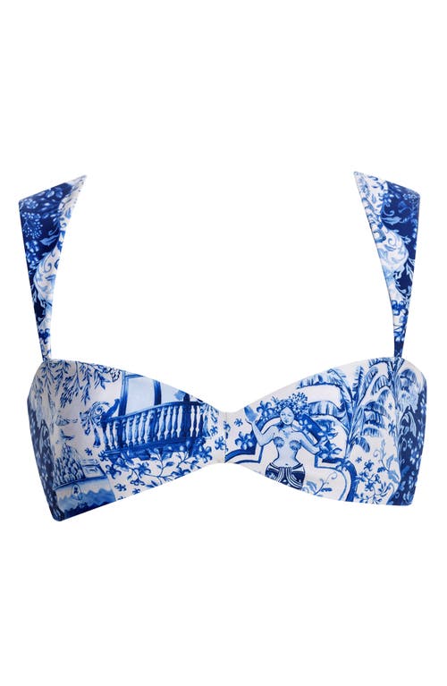 Agua Bendita Alicia High-waisted Bikini Bottoms In Blue