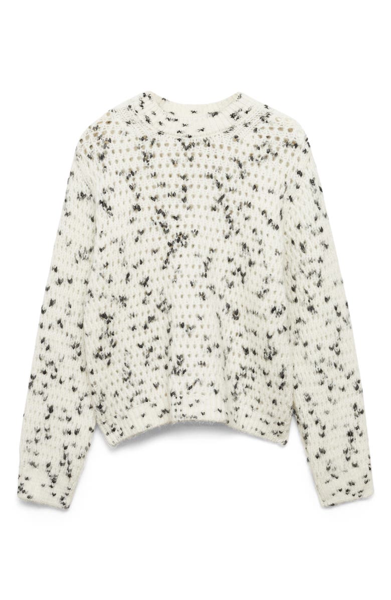 MANGO Marbled Open Stitch Sweater, Alternate, color,