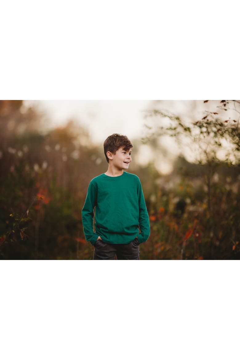 Baby Boys Long Sleeve Soft 100% Cotton Jersey T-Shirt, Alternate, color, Midnight