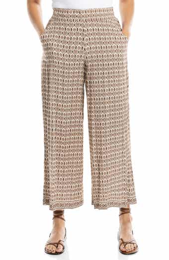 Wide Leg Pull-On Crop Pants