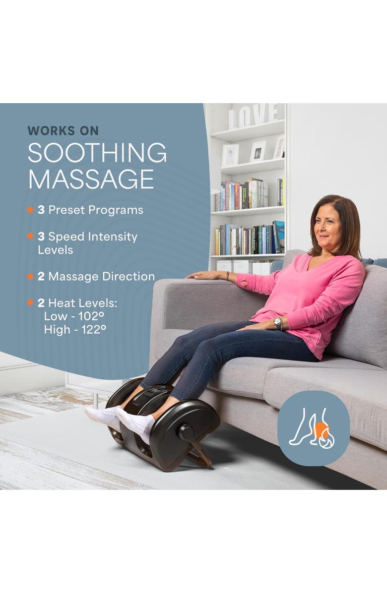 Lifepro Shiatsu Foot Massagers with Heat Deep Kneading Foot Massager & Calf Therapy with Remote, Alternate, color, Black