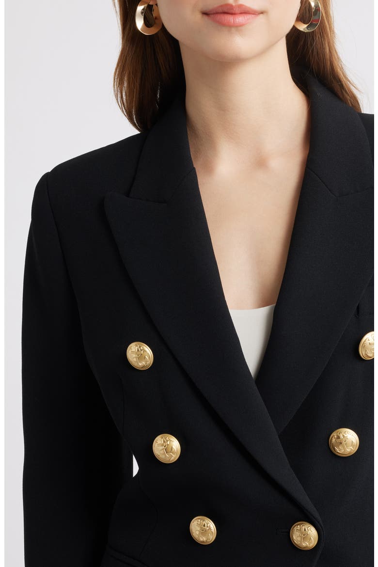 Jaxy Double Breasted Blazer, Alternate, color, BLACK