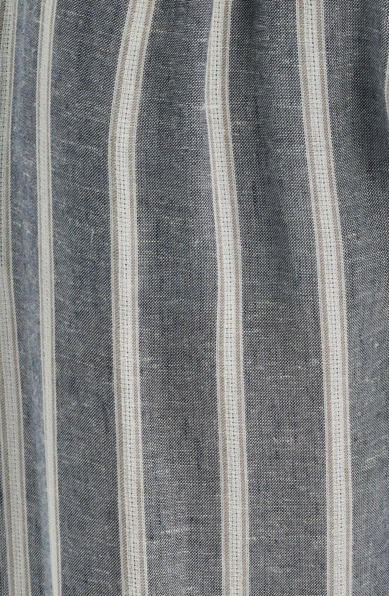 Majestic International Textured Retreat Woven Cotton Drawstring Pajama Pants, Alternate, color, Navy/ Beige