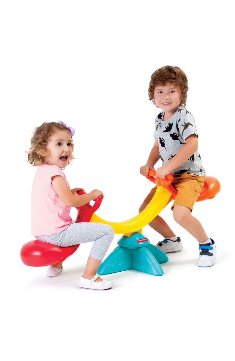 Fisher-Price Happy Whale Seesaw 360 Spinning Teeter Totter 2+, Alternate, color, Multicolored