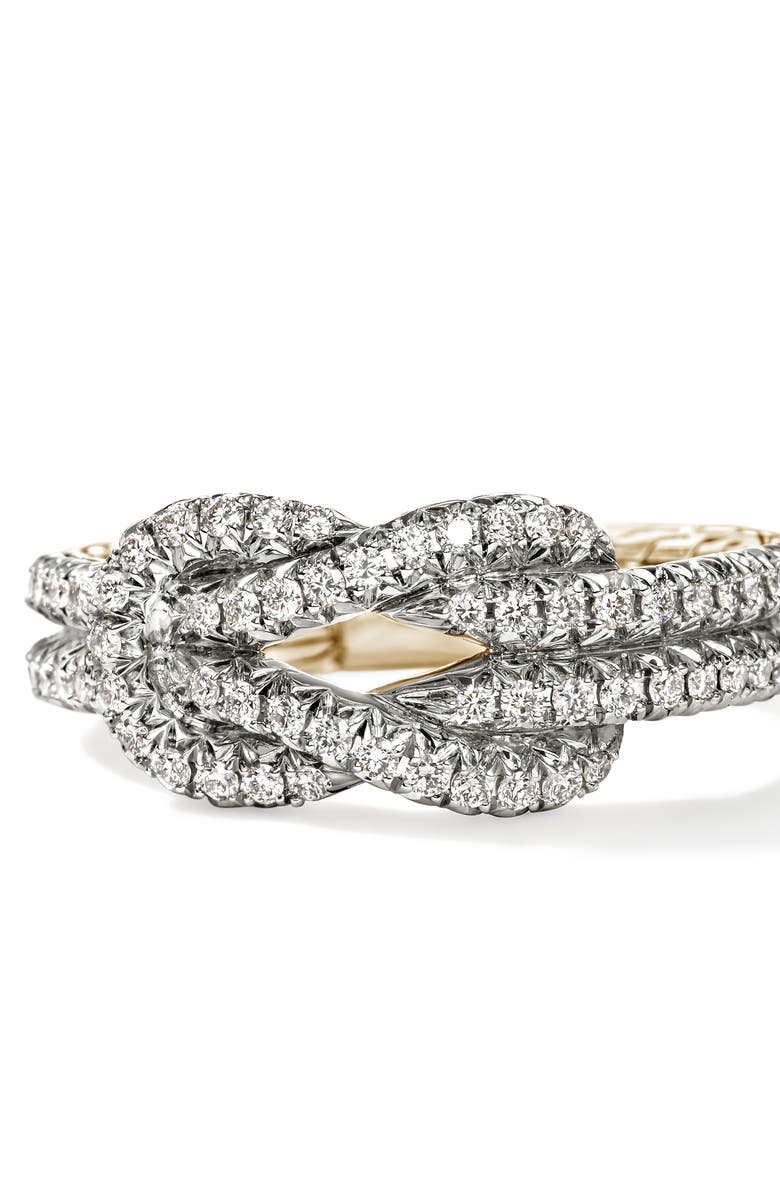 John Hardy Love Knot Ring, Diamonds, Alternate, color, 14K Yellow Gold