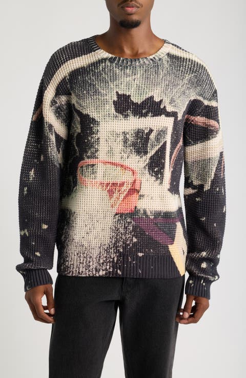 Break the Backboard Waffle Knit Sweater