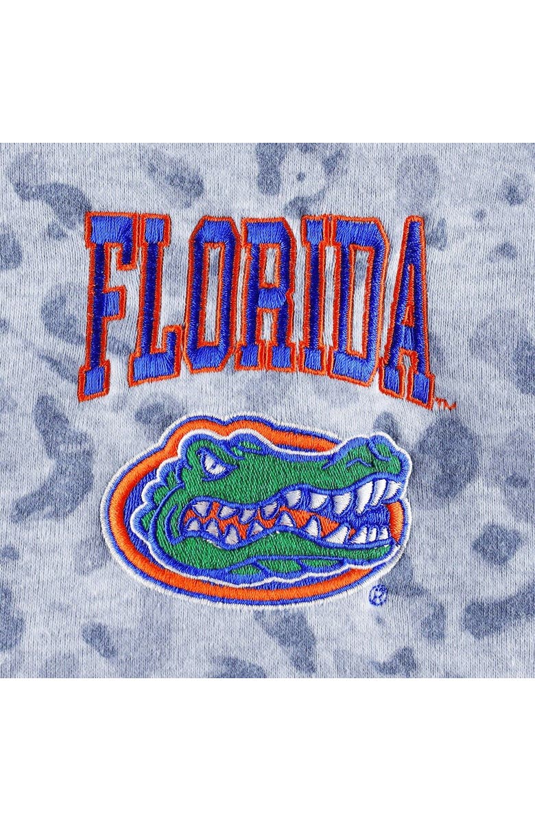 GAMEDAY COUTURE Women's Gameday Couture Heather Gray Florida Gators Leopard Quarter-Zip Sweatshirt, Alternate, color, Heather Gray