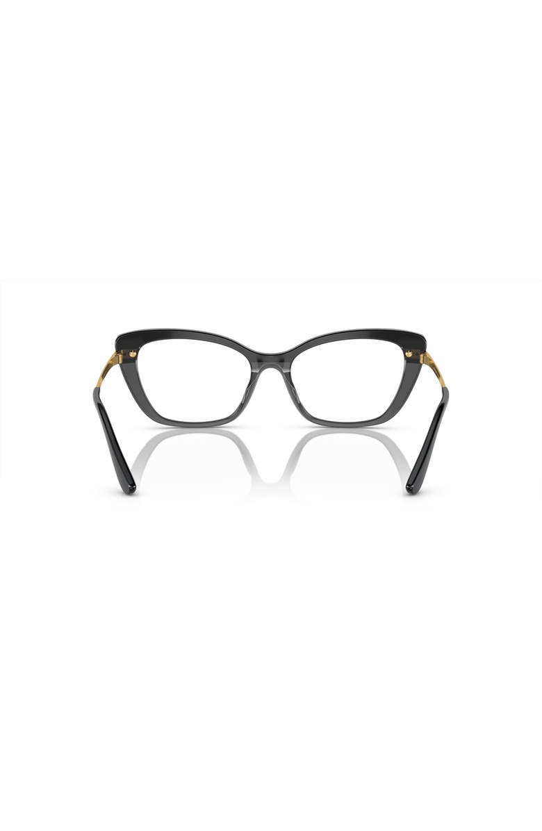 Dolce&Gabbana 54mm Cat Eye optical glasses, Alternate, color, Black