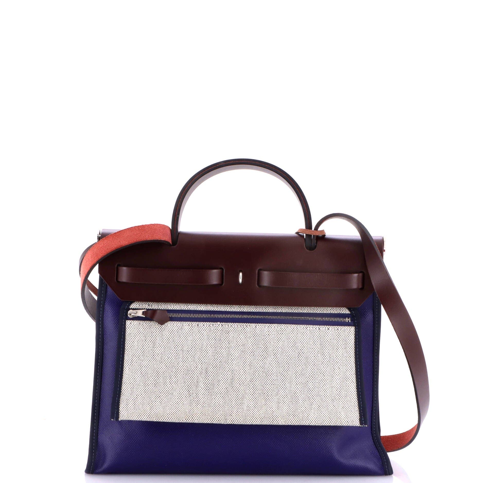 Herbag Zip Berline Vache Canvas and Leather 31, Alternate, color, Blue