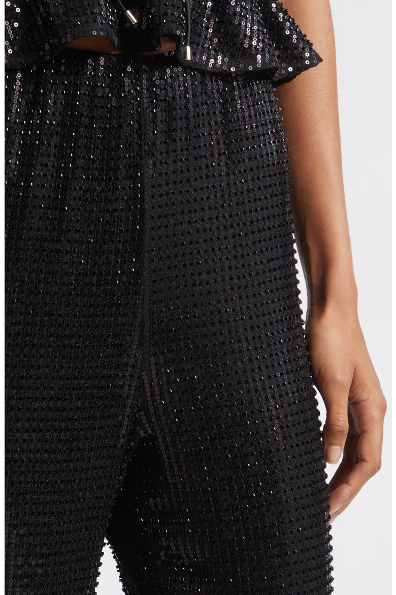 Gemma Sequin Pull On Pants, Alternate, color, JET