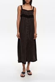 Bimba y Lola A-Line Dress With Buttons And Lace