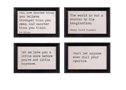 Wall Décor with Framed Inspiration Sentences