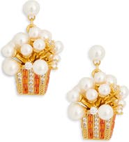 EYE CANDY LOS ANGELES Selene Faux Pearl & Cubic Zirconia Popcorn Drop Earrings