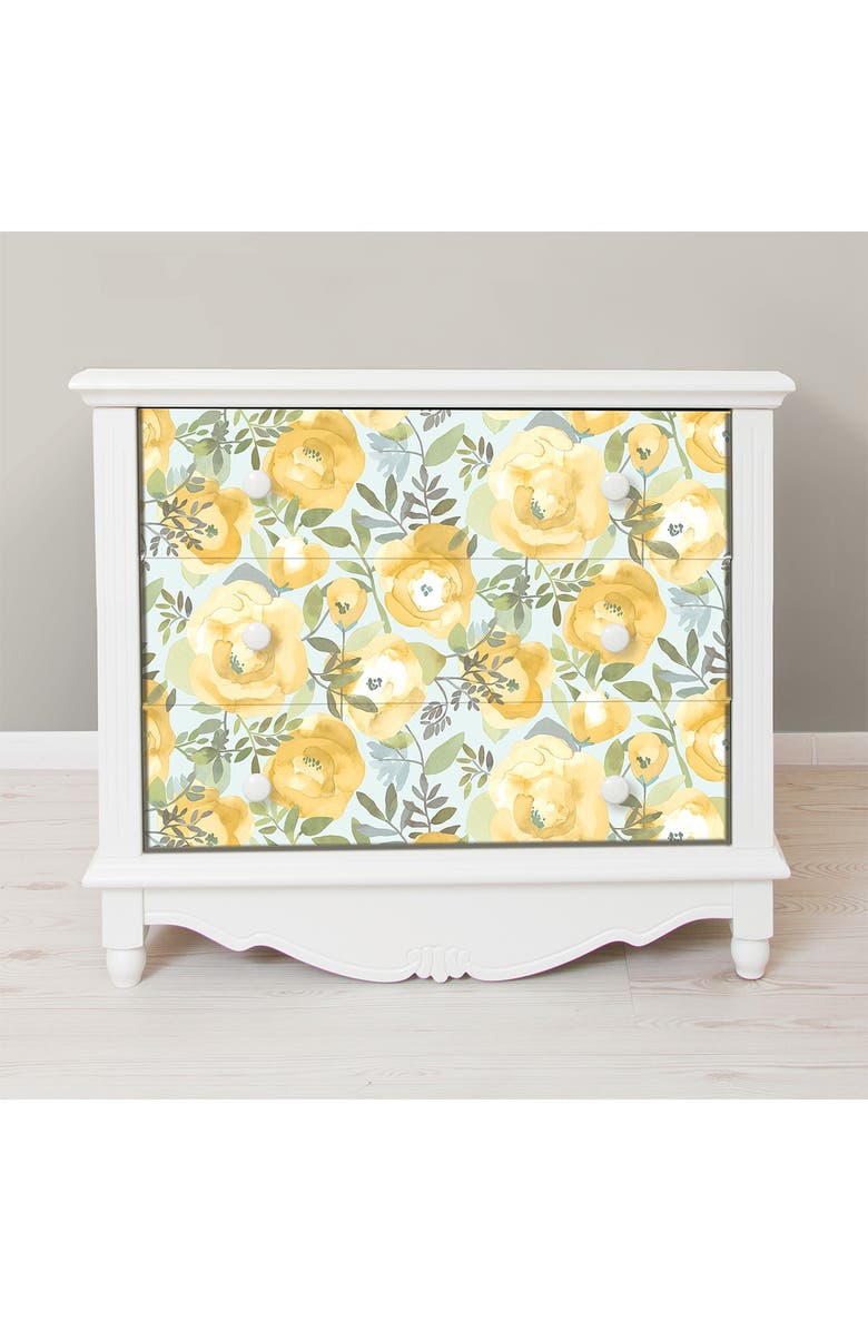 Wallpops Peachy Keen Yellow Peel & Stick Wallpaper, Alternate, color, Yellow