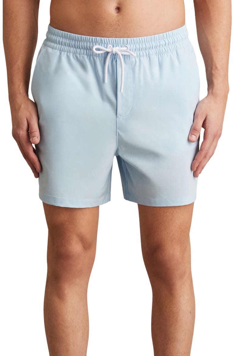 Cliff Water Resistant Swim Trunks, Main, color, SOFT BLUE