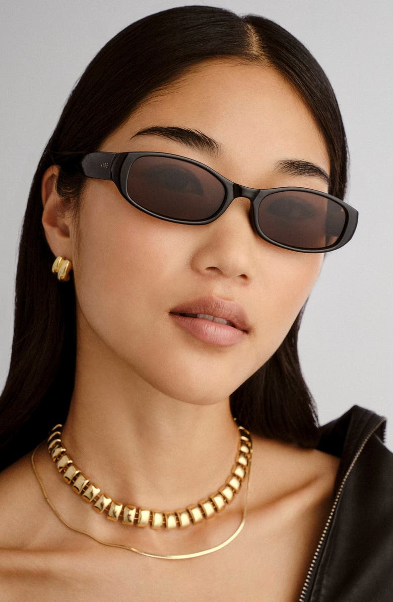 AIRE Caellum 52mm Oval Sunglasses, Alternate, color, Black