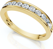 Bliss Diamond 1/2Ct Diamond Wedding Ring Channel Set 14k Gold or Platinum Lab Grown EF/VS