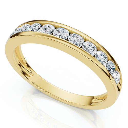 Bliss Diamond 1/2ct Diamond Wedding Ring Channel Set 14k Gold Or Platinum Lab Grown Ef/vs In Gold