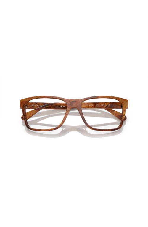 Ralph Lauren 56mm Rectangle Optical Glasses In Brown