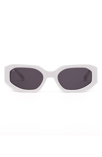 Sito Shades Juicy 55mm Polarized Square Sunglasses In White