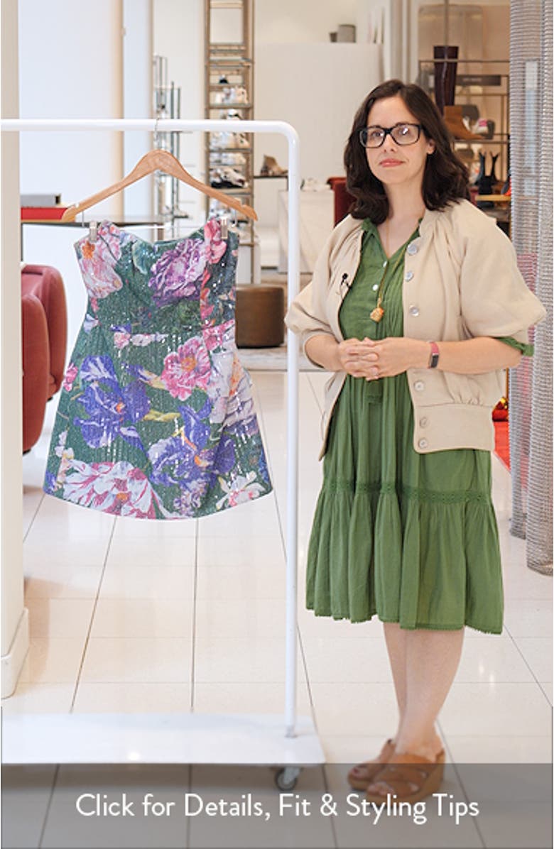 Amity Sequin Embellished Strapless Minidress, sales video thumbnail