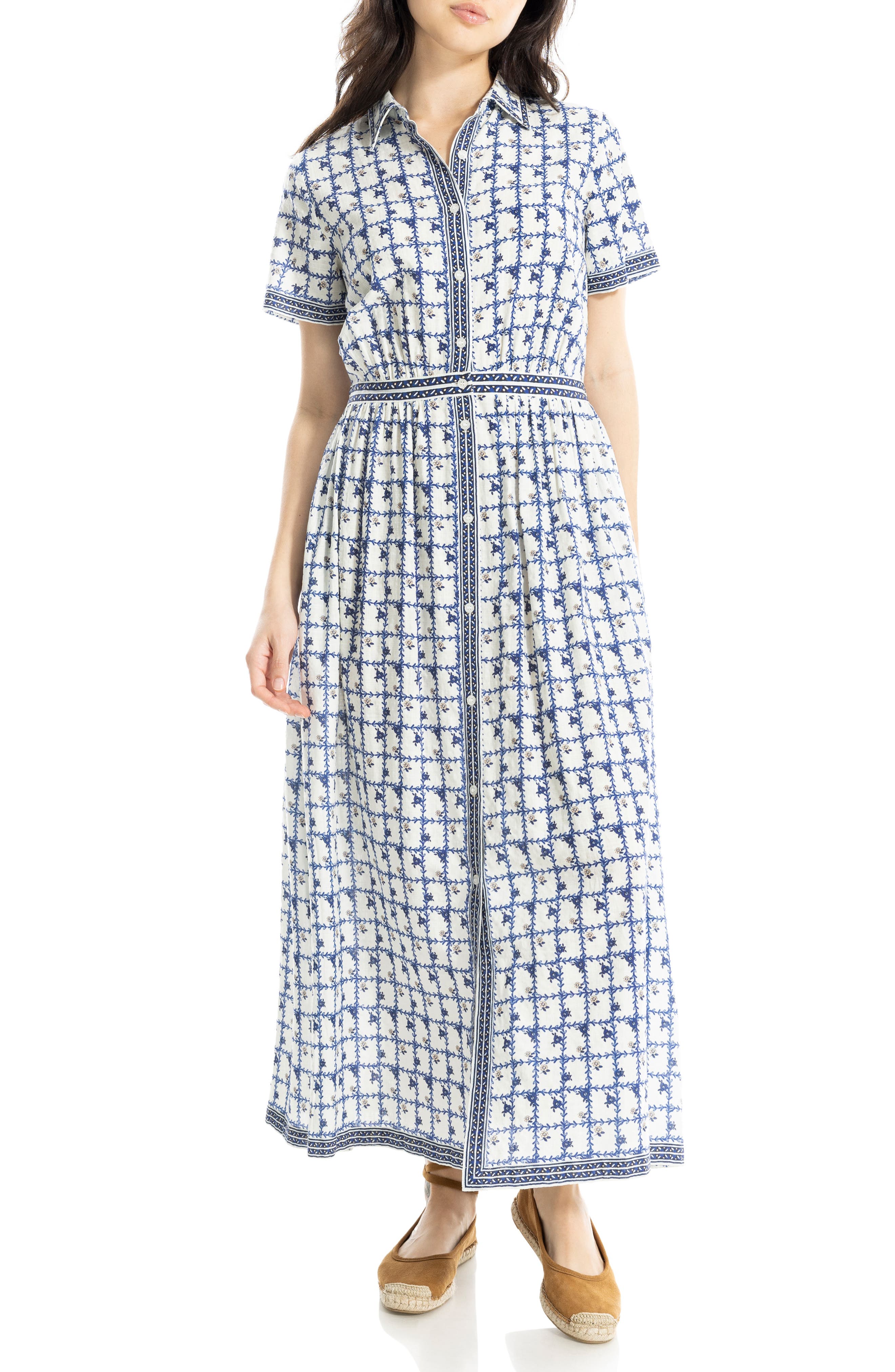 MAX STUDIO Printed Maxi Shirtdress