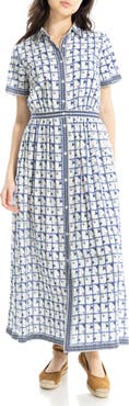 MAX STUDIO Printed Maxi Shirtdress