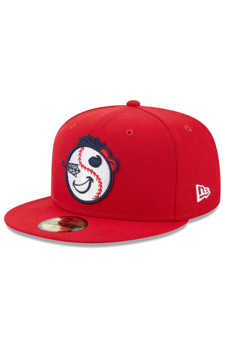 New Era Men's New Era Red Tulsa Drillers Authentic Collection Alternate Logo 59FIFTY Fitted Hat, Main, color, 