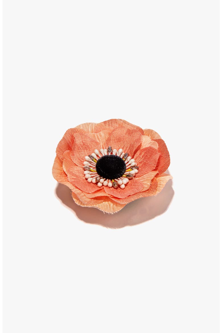 The Peach Anemone Floral Brooch, Alternate, color, Peach