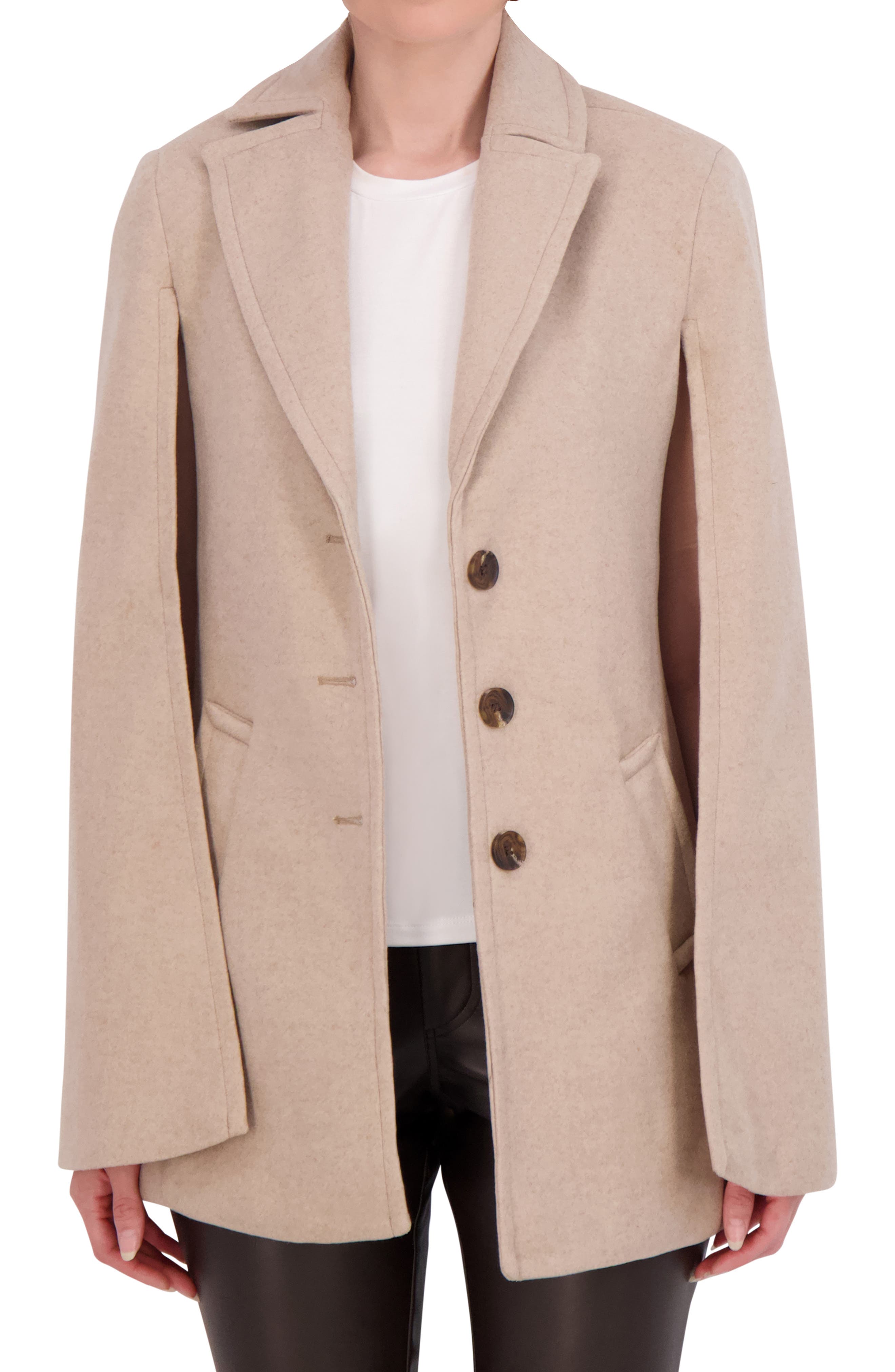 Ookie & Lala Faux Wool Cape Jacket