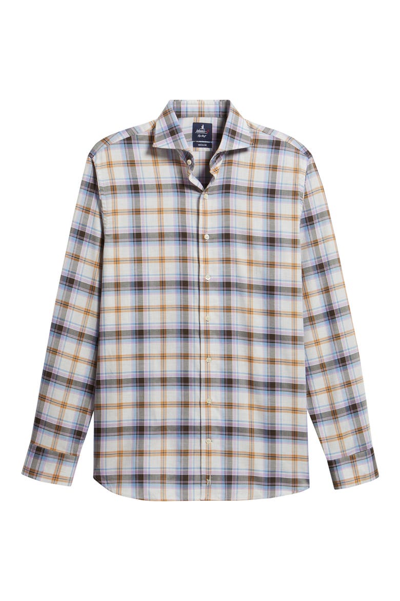 Riling Plaid Top Shelf Cotton Twill Button-Up Shirt, Alternate, color, LIGHT GRAY
