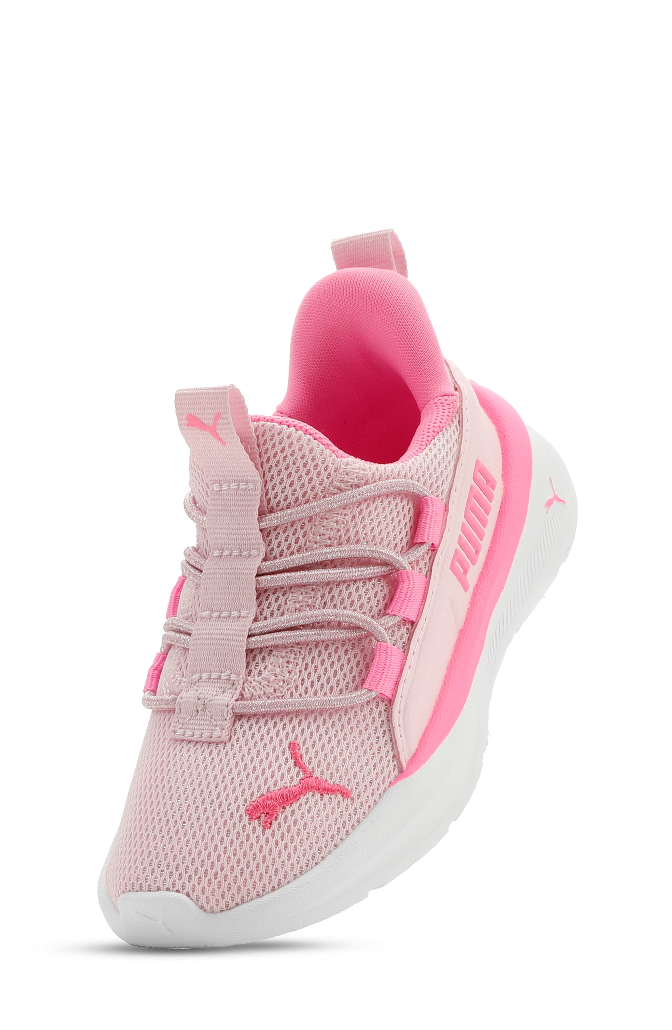 PUMA Kids' One4All 2.0 Pull-On Running Sneaker, Alternate, color, Pearl Pink/ Pink Pixel