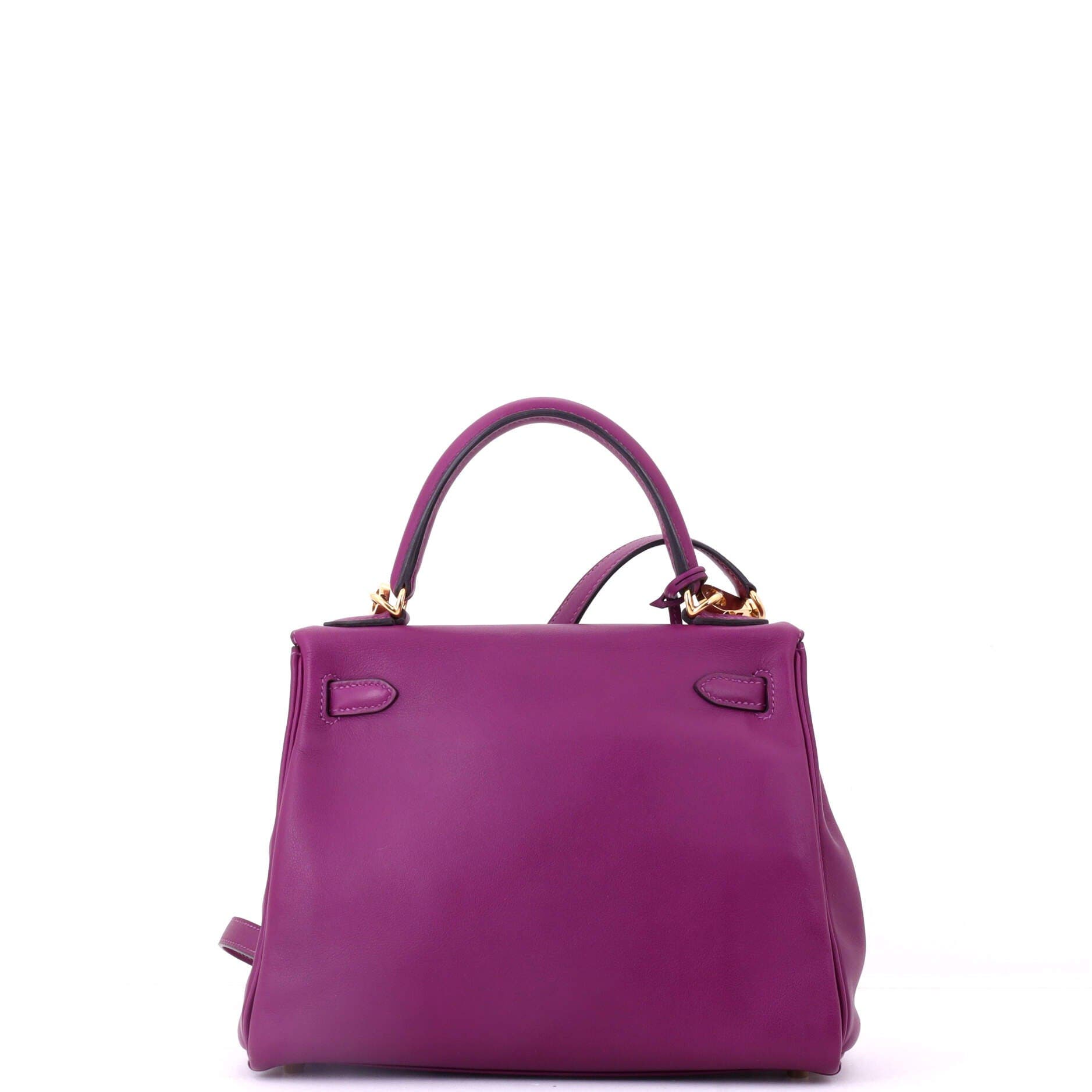 Pre-Owned Hermes Kelly Handbag Purple Swift with Gold Hardware 25, Alternate, color, Anemone